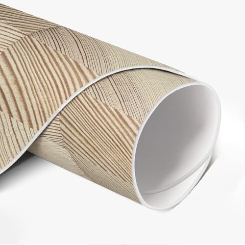 Tapis vinyle ø140 cm rond anti-rayure protège sol PVC durable
