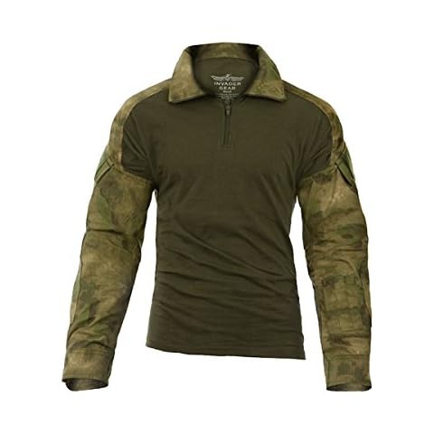 TACTICAL UBACS INVADER COMBAT SHIRT EVERGLADE CAMO, Ever Glade, Small / 32'-36' Cover
