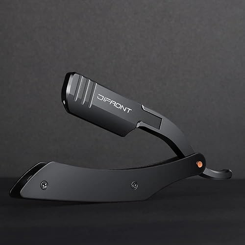 Miniatura 2 de Maquinilla de afeitar profesional de borde recto con 20 cuchillas de acero inoxidable, afeitadora recta para afeitar, afeitadora manual para hombre,