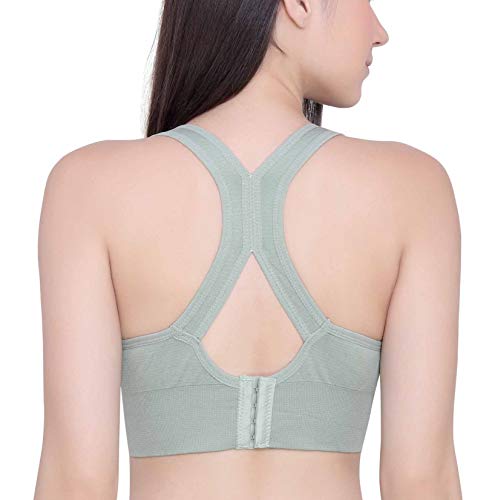 Image of GLAMORAS Women's Sports Bra for Women | Padded Racerback | Low Impact Active Wear | Gym, Workout, Jogging, Fitness & Yoga | Non Wired Back Hook | Nylon Spandex | M-2XL