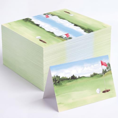 MotiMind 100 Pcs Golf Place Cards, Hole in One Food Tent Labels Baby Shower