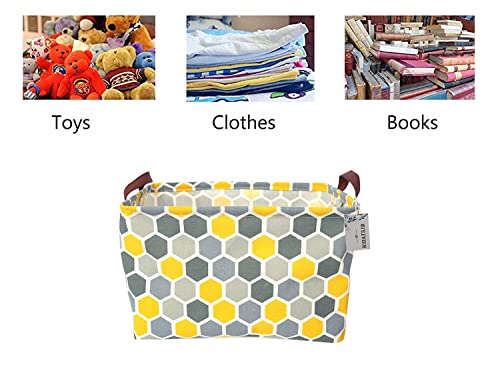 Image of Rectangle Storage Basket Cute Canvas Organizer Bin for Pet /Children Toys, Books, Clothes Perfect for Rooms /Playroom (Lozenge)