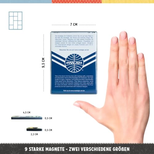 Imanes Retro Nostalgic-Art Juego 9 Piezas Pan Am miniatura 2