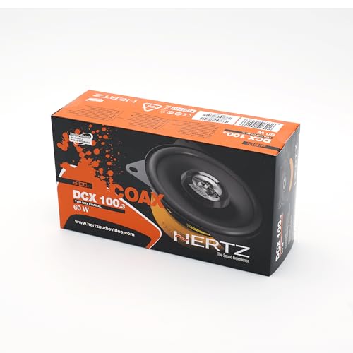 Hertz DCX 100.3 – Paar 100 mm Koaxiallautsprecher mit Kalottenhochtöner und Polypropylen-Tieftöner mit Neodym-Magnet – 60W max