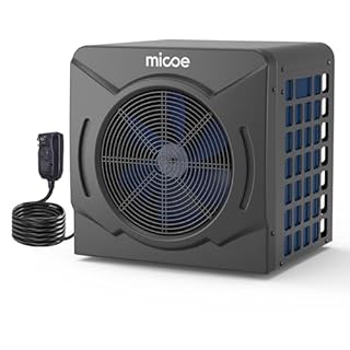 MICOE 17,000 BTU Energy-Efficient Electric Pool Heater for Above Ground Pools up to 5,000 Gallons, Ultra-Quiet 50 dB, 110–120V, Easy Install Kit Included
