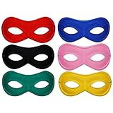 Black Superhero Mask - Pack of 1 - Black Eye Mask on Elastic String - Hero and Villain Fancy Dress Costume Accessory