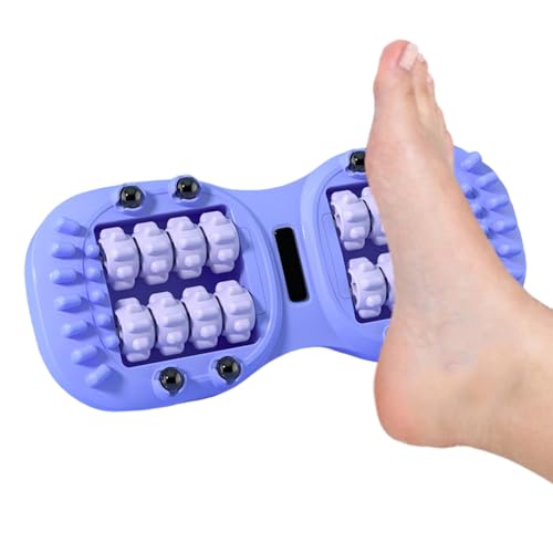 Masajeador de rodillo con bolas para pies, masajeador de puntos gatillo para pies – Doble rodillo para masaje relajante sobre piernas espalda cuello para hombres mujeres mayores