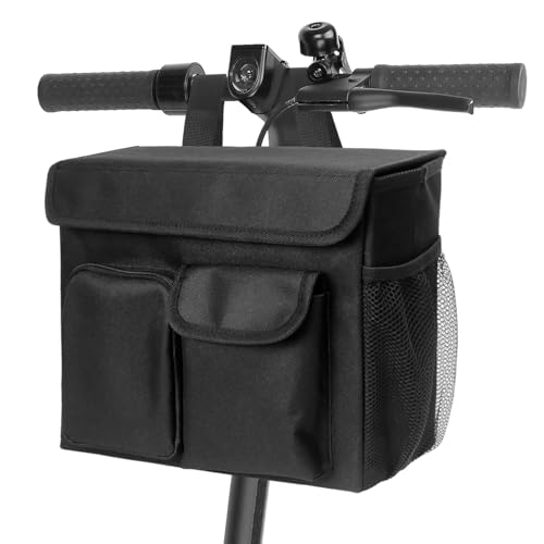 BOHEMIABY Electric Scooter Basket - Convenient Mobility Scooter Bag with 14-in Laptop Pocket and Cup Holders, Easy Installation for Bike, Mobility Scooter Accessories for Adults