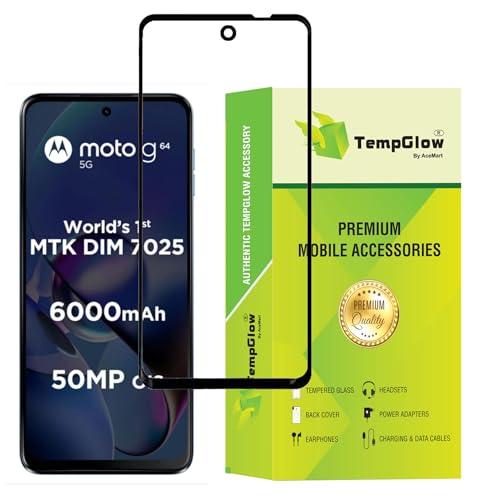 Image of Screen Protector for Motorola Moto G64 5G | G54 5G | G14 (Black) Tempered Glass Edge-to-Edge 6D Screen Guard With Installation Kit