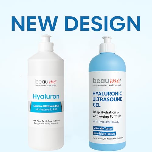 BEAUME® Hyaluron Ultrasound Gel, 500 ml | Fragrance-Free, Suitable for Doppler, Cavitation Machines, RF Devices, Fetal Monitoring, and Medical Applications | Dermatologically Tested, Water-Soluble
