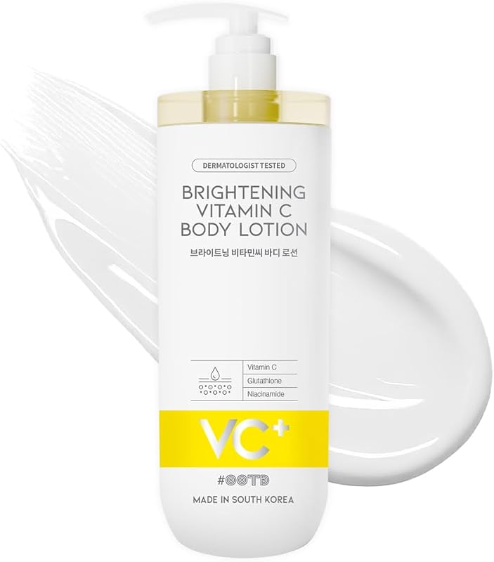 #OOTD Vitamin C Body Lotion Jumbo Size, 25.36 fl oz | Korean Skincare | Brightening Vitamin C body lotion with Collagen & Hyaluronic Acid; generous 750ml formula hydrates dry, sensitive skin