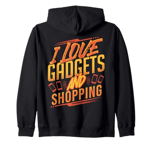 Funny Tech Gadget Lover Shopping Humor for Geeks and Coders Zip Hoodie
