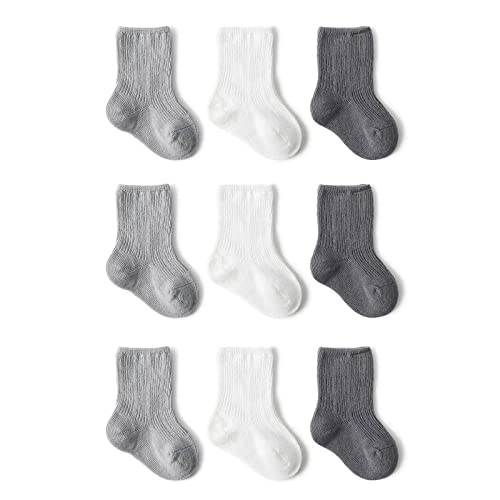 Image of SHARELY SHEEP Toddler Socks Unisex Baby Crew Socks for Infant Boys Girls Stretchy Cotton Socks for Kids Gift 0-36 Months