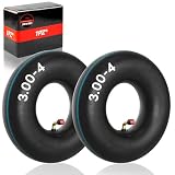 1PZ 2-Pack Heavy Duty 3.00-4 Inner Tube with TR87 Bent Valve Stem for ATV Wheelbarrows Tractors Mowers Hand Trucks E300 E325 Razor Scooter and More