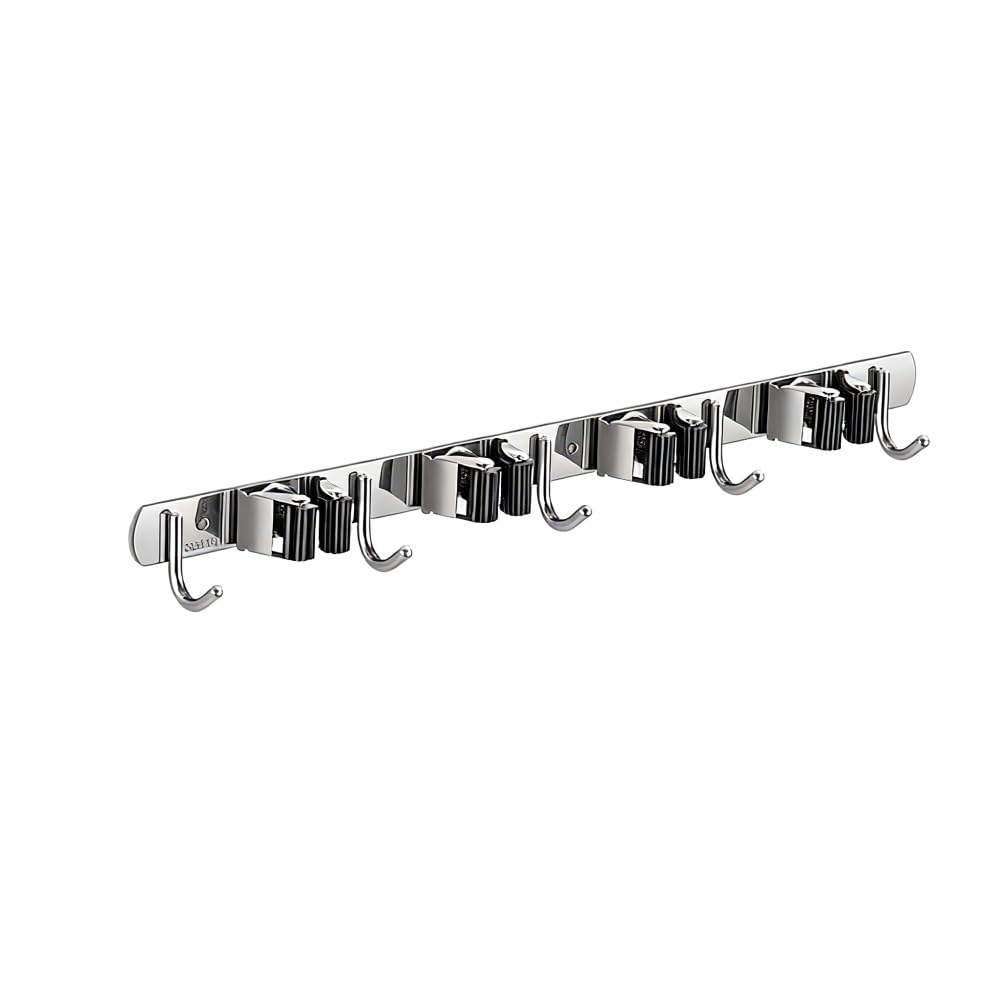 NVISRHDP SUS304 Stainless Steel Non-Drilling Mop Broom Holder