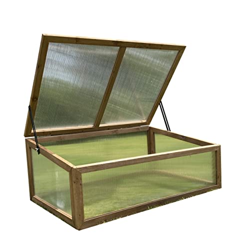 Selections Wooden Framed Polycarbonate Cold Frame Growhouse Mini Greenhouse