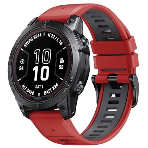 Fenix8 Band 22mm��Fenix 6�X�g���b�v5/Fenix 7/Fenix 5 Plus/Fenix Pro�\�t�g�V���R�[���E�H�b�`�p