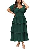 SCOMCHIC Women's Plus Size Formal Wedding Guest Evening Party Dress
