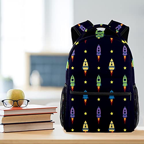 Sac à dos motif planètes multicolore pour l'école et l'ordinateur portable