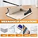 12in Heavy Duty Guillotine Paper Cutter | 400-Sheet High-Speed Steel Blade | Safe for School, Bookbinding & Crafts | Large Cutting Area, Non-Slip Base