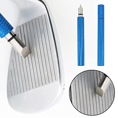 Kit de limpeza de tacos de golfe, escova magnética para tacos de golfe e 2 amoladores de ranhuras de