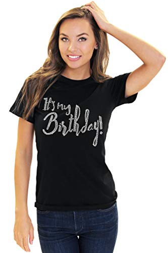 Birthday Shirts For Women - Its My Birthday Modern T-Shirt - 2Xl Black Tee - Plus Size Birthday Tee (It'smybday Rs) Blk/2Xl #TOP1