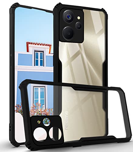 Image of Jkobi Back Cover Case for Realme 9i 5G (Shockproof with Polycarbonate Clear Panel | Professional Black)