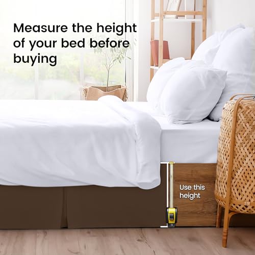 image for Utopia Bedding King Bed Skirt - Soft Quadruple Pleated Ruffle - Easy F