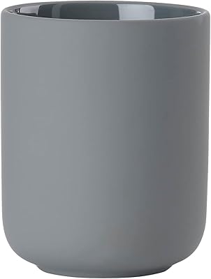 Zone Denmark Time Zahnputzbecher Beton - Zahnbürstenhalter Schwarz 8cm Durchmesser