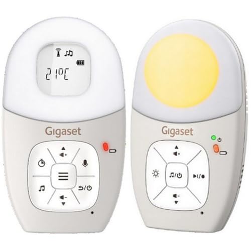Gigaset Baby 100 Audio - Baby Phone Audio Con Tecnologia Dect - Comunicazione Sicura A Due Vie, Portata Di 300 M, Timer Di Alimentazione, Sensore Di T