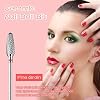 Sibba Carbide Nail Drill Bit 2 Pcs Remove Acrylic Hard Gels 3/32 Professional Cone Tungsten Drill Bits Quickly Safely Nail File Acrylic Drills Bits for Manicure Pedicure Cuticle Cleaner