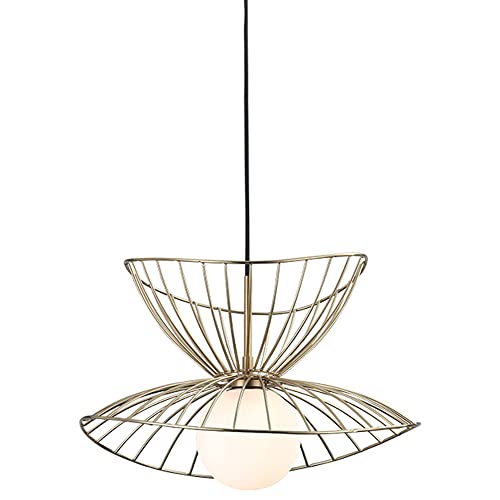 Suspension de droplight en verre industriel et métal luminaire de plafond noir