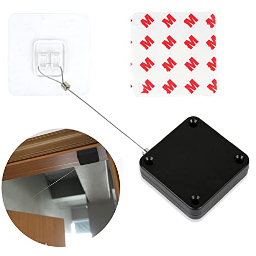 image for VANANA Punch-Free Automatic Sensor Door Closer Plastic, Black Door Clo