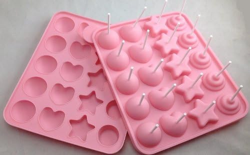 NY Cake Assorted Shapes Silicone Cake Pop Mold (Color may Vary)