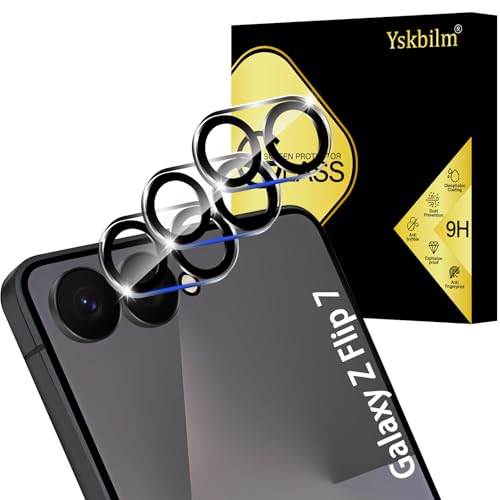 Yskbilm (3 Pack) Camera Lens Protector for Samsung Galaxy Z Flip 7, Anti Scratch, Bubble Free,Tempered Glass Screen Protecto