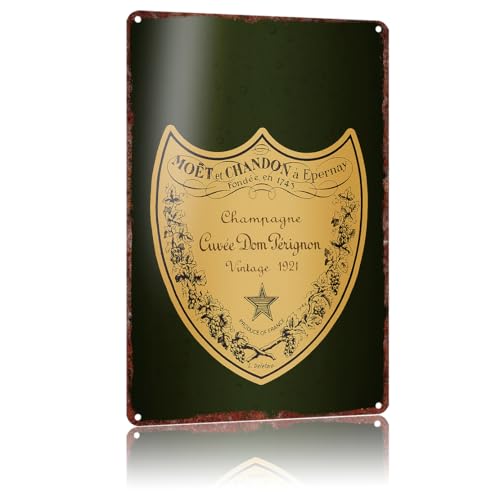 Metal Signs Dom Perignon Champagne Vintage Signs Retro Aluminum Tin Sign For Kitchen Office Home Bar Cafe Decor 8X12 Inch
