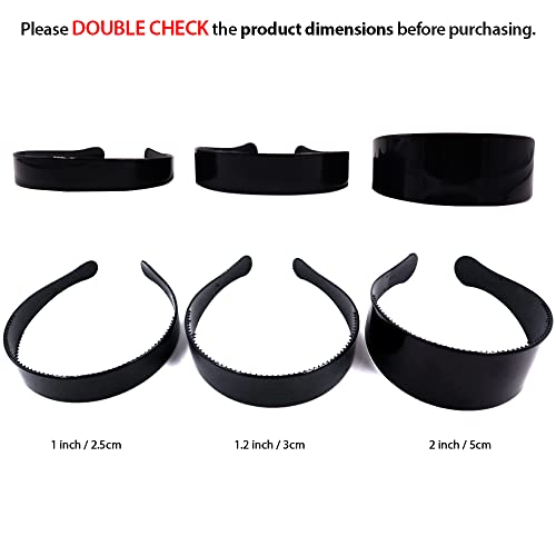 Beauty Town 2 Pcs Headbands Hard Strong Hold Bendable Lightweight Non-Slip With Inner Teeth Fashionable Beauty Accessories For Women Girls thumb #3