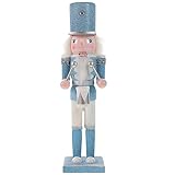 PASOLABE Blue Nutcracker Figure 12 Inch Christmas Nutcracker Ornaments Traditional Wooden Nutcracker for Festival Party Decorations (King)
