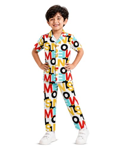 Image of 3BROS Unisex Pure Cotton Short Sleeve Kids Night Dress for Boys & Girls Nightwear /Sleepsuit /Sleepwear /Loungewear Night Suit for Boys and Girls Top and Pyjama Combo Set