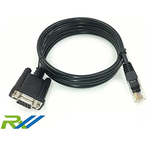 Cable de consola RJ45 a DB9 compatible para Aruba Cover