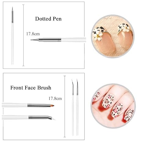 20pcs Nail Art Design Tools 15pcs Nail Art Brushes Kit with 5pcs Nail Dotting Pens — view 5