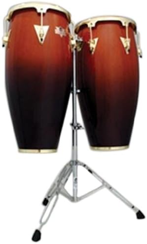 Latin Percussion LPC747-TSB Caliente Series 11-Inch and 12-Inch Conga Set with Stand - Tobacco Burst
