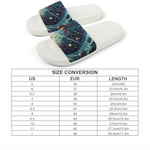 Space Planet Funny House Sandals Non Slip Shower Slippers Quick Drying Bathroom Shoes for Women Men2
