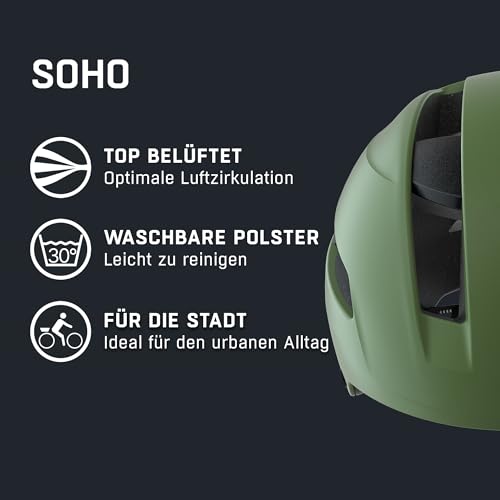 ALPINA SOHO - Extrem Robuster, Leichter & Individuell Anpassbarer Urban Fahrradhelm Für Erwachsene