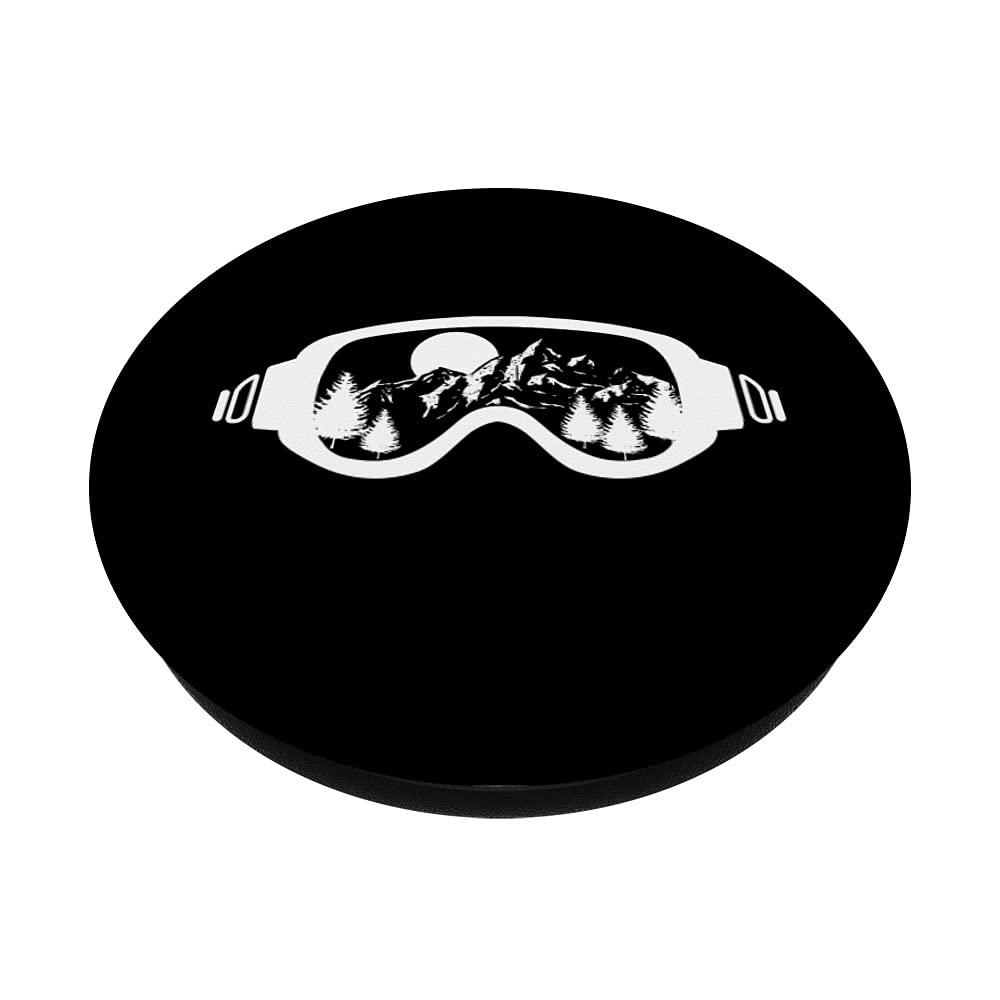Funny Ski Goggles Skiing Gift For Men Women Cool Skier Fan PopSockets Swappable PopGrip : Cell Phones & Accessories