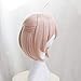 Produktbild JALAL Kurze Bob Glattes Haar Perücke Anime Cosplay Rosa Perücken Synthetische hitzebeständige Perücken für Souji Okita Sakura Säbel Schicksal/Grand Order FGO für Mädchen Halloween Perücke