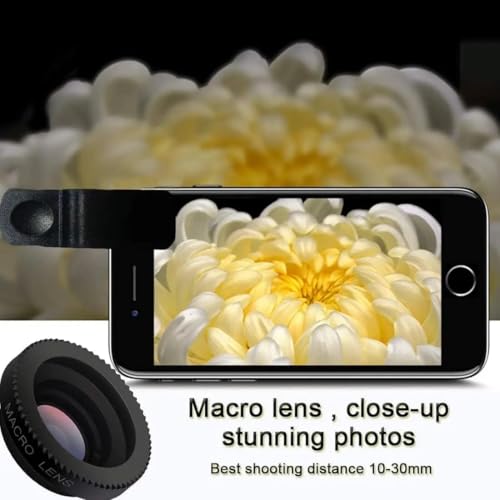 Image of Professional 3in1 Camera Lens Kit, 180 Degree Fish Eye Lens, 0.67X Wide Angle, 10X Macro Lens, Universal Clip HD Camera Lens Kit for iPhone, iPad, Android Smartphone & Tablets