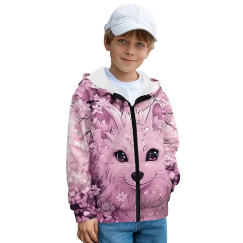 Upetstory Girls Full Zip Up Hoodies for Kids Boys Teen Hooded Sweatshirt2