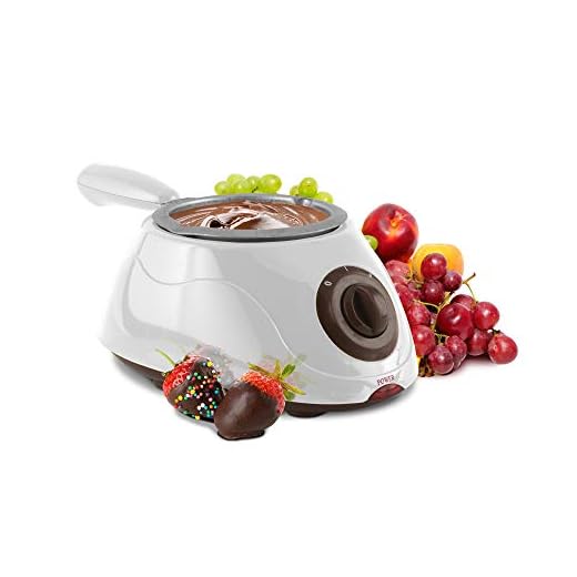 Eternal Living Chocolate Melting Pot Kit | Electric Chocolate Maker for Home Made Candy Butter Cheese with Forks Spatulas Molds Drying Rack, White