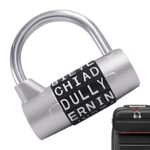 Cadenas à Combinaison de Lettres | Cadenas de Sécurité pour Casiers | Système de Verrouillage pour Armoire, Cadenas Portable à Code pour Valises Portes et Chaînes